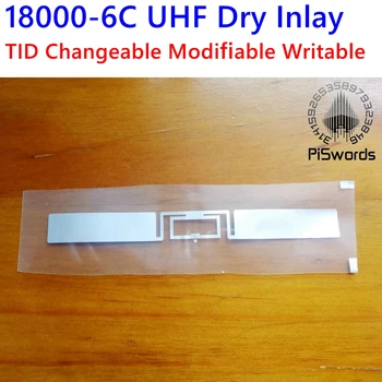 1БР 18000-6C UHF 900 Mhz етикет със суха инкрустация TID, изменяемая за запис на