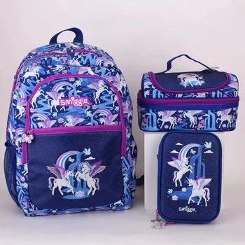 3 бр., хит на продажбите, детски училище с чанта, двойна чанта принцеса с изображение на летяща кон, благородна синя страхотна чанта за момчета, 16 инча