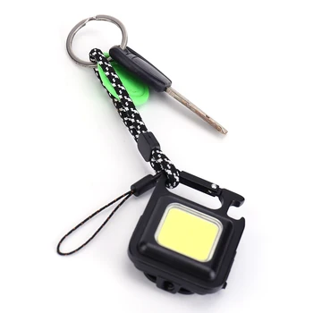 COB led мини-фенерче USB Акумулаторна ключодържател, тирбушон, работно лампа, Магнитен малка джобна лампа за риболов на открито
