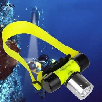 F2 T6 led 3-Защитен Водоустойчив налобный фенер за гмуркане под вода на прожекторите Edc Екипировка за гмуркане Налобный фенер Лампа-фенерче