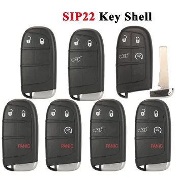 jingyuqin SIP22 Blade Smart Remote Car Key Shell Ключодържател за Jeep Renegade Compass 3/4/5 Бутони Автомобил Suv Ключодържател Без Ключ Калъф