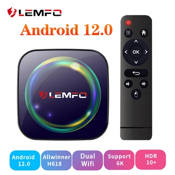 LEMFO Smart TV Box Android 12 Allwinner H618 Двойна WiFi 6K HDR10 Android TV Box 12 32G 64G media player в Google Play Телеприставка