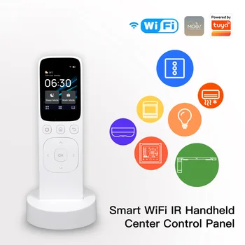 Sasha Умен Дом WiFi Централна екран за управление на приложение Smart Life Сензорен бутон за управление Таймер която се презарежда ръчно инфрачервено дистанционно управление 2в1