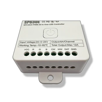 SP630E SPI 5CH Всички в един led контролер 5-24 В RGB RGBW RGBCCT PWM Led дистанционно управление За led лента WS2811 3528 smd 5050 FCOB