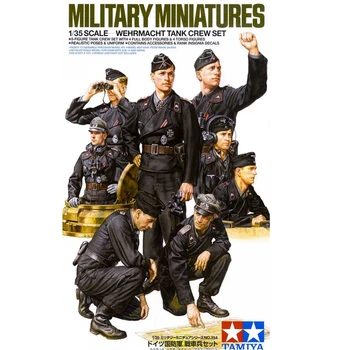 Tamiya 35354 Военни миниатюри в мащаб 1/35, определени за екипаж на Танк на вермахта, монтажна модел, дизайнерите за възрастни, Хоби, Направи си сам