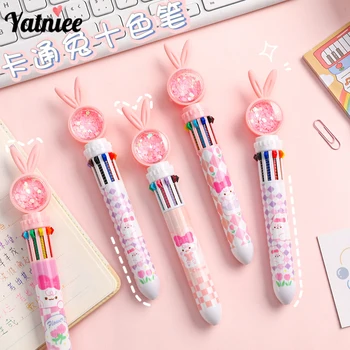 Yatniee Kawaii Химикалка писалка 10 цвята, Канцеларски материали, Цветни маркери, Офис аксесоари, японски канцеларски материали, химикалки за Писане