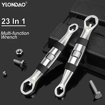 YLONDAO 23 В 1 Универсален Регулируем Ключ 7-19 мм С Двустранна Универсални Трещотками, Определени Гаечных Ключове, Мултифункционални Ръчни инструменти, Авто Инструменти