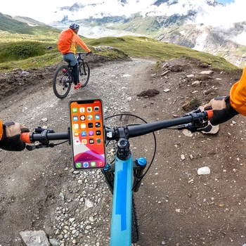 Алуминиев държач за Велосипеди телефон Планински пътен мотоциклет велосипед за 3,5-6,5-инчов мобилна поддръжка на GPS Колоездене Регулируема скоба за телефон