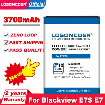 Батерия LOSONCOER 3700 mah за мобилен телефон Blackview E7 E7S ~ В наличност