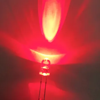 Безплатна доставка на 1000 бр./лот Прозрачен Кръг led 5 мм червен цвят led лампи червен цвят, който излъчва диод F5mm, червен светодиод