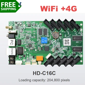 Безплатна доставка на най-ниски цени Huidu HD-C16 C16C с карта за управление на WiFi за средния led екран