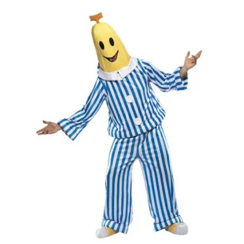 Болните мъжки банани в пижами, карнавалните костюми за възрастни, жълт костюм, унисекс, 3 предмет, включително маска, топ и брючный костюм 175-190 см