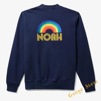 Висококачествен жилетка Noah с V-образно деколте и шарките на дъгата, мъжки и женски модерен универсален пуловер NOAH с дълъг ръкав