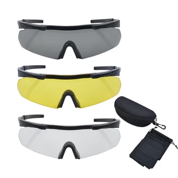 Военни тактически очила CS Еърсофт, ветроупорен очила за стрелба с HD за външно мотоциклетни катерене, туризъм, лов, скално катерене