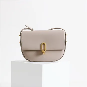 Дамски Седельная чанта от естествена кожа 2023, Нови модни чанти от телешка кожа с едно рамо, дамски луксозни маркови дизайнерски чанти през рамо