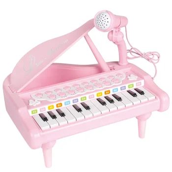Детски малки играчки-пиано Образователен инструмент Клавиатура Микрофон мини-пиано Детска развитие на играчка-пъзел игра за ранно развитие
