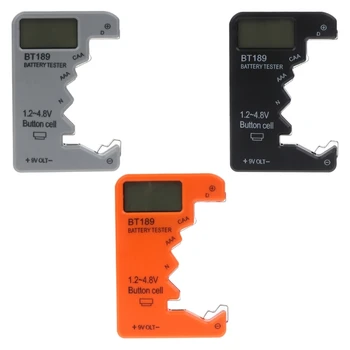 Дигитален тестер, универсален домакински тестери за проверка на акумулаторни батерии AAA AA, C, D-9V, 1,5 В, бутон елемент