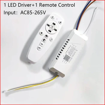 Драйвер за led изолация APP control 2.4 G, дистанционно интелигентен led трансформатор (40-60 W) X2, на входа за променлив ток 85-265 В с регулируема яркост-възможност за промяна на цветове