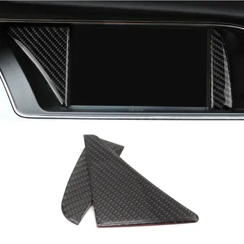 За Audi A4 B8 2009 2010 2011 2012 2013 2014 2015 2016 Вътрешна украса, изработени от въглеродни влакна за GPS-навигатор