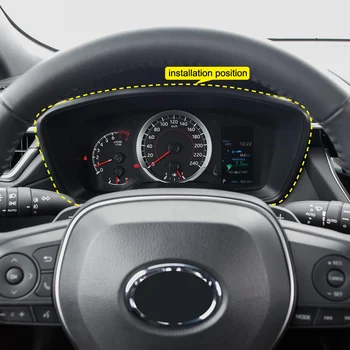 За Toyota Corolla Cross 2019-2021, автомобили таблото е от въглеродни влакна, декоративна рамка, декорация, аксесоари, в дясно