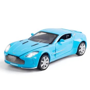 Играчка кола 1:32 Aston Martin ONE-77 От Метална Сплав, Формовани Под Налягане Модел Автомобил, Миниатюрни Мащабна Модел, Звук, Светлина, Електрическа Кола, Играчки За Деца