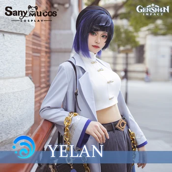 Игри костюм Genshin Impact за cosplay, Pizza Hut Yelan cospaly, женски костюм за Хелоуин и Comic Con
