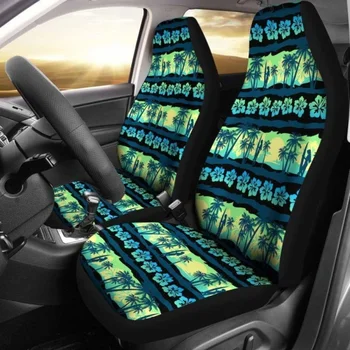 Калъфи за автомобилни седалки Hawaii Tropical Hibiscus Hula Момиче 8, опаковка от 2 универсални защитни покривала за предните седалки