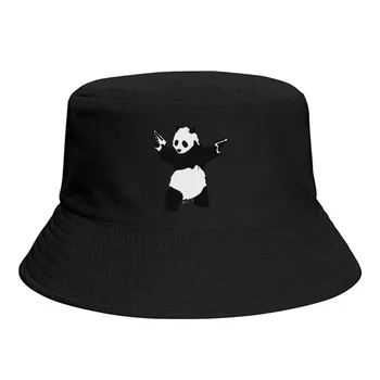 Летни унисекс-шапки в стил хип-хоп, произведения на изкуството, дамски, Мъжки шапки рибар, панда, есенна градинска шапка от слънцето за Боб