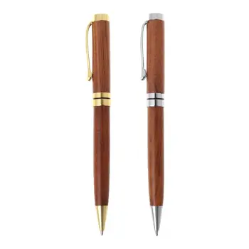 Луксозна дървена дръжка на ръчната работа с закручивающимся бизнес офиса на средния връх, химикалка писалка Стационарната