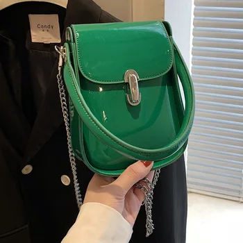 Малка луксозна дизайнерска чанта на верига, дамска чанта, тенденция 2023 г., пътни чанти, изкуствена кожа, дамски чанти-тоут през рамо