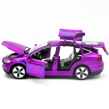 Модел на колата от сплав 1:24, монолитен под налягане, метални модифицирана играчка машина, Имитативната колекция от модели автомобили, Звук, светлина, детски подарък