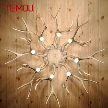 Модерен led тавана лампа TEMOU, креативен дизайн на лампи с оленьими рога, полилей за всекидневната, интериор за трапезария