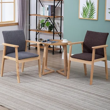 Модерни прости тъканни Трапезни столове Скандинавска Кухня Домашен кабинет на Облегалката на Шезлонга Хол Ресторант на Хотела Подлакътник Стол