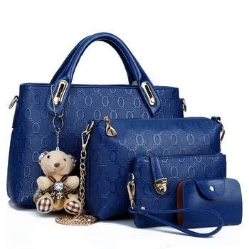 Модната марка дамска чанта, нов костюм от четири обекта, чанта за майките, висококачествена чанта през рамо, голяма чанта голям-месинджър, дамски портфейл