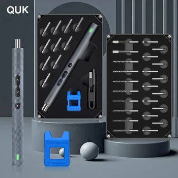 Набор от електрически отвертки QUK с две степени на регулиране на въртящия момент, безжичен комплект отвертки за мобилен телефон Apple, инструмент за демонтаж и възстановяване на