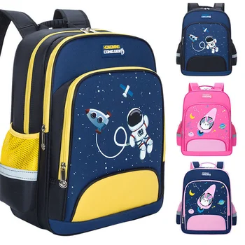 Нова Водоустойчива чанта за начално училище с голям Капацитет, чанта за момчетата от ниската училище, cartoony детска раница, космически училище раница, Светоотражающая чанта