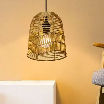 Окачен лампа, подходящ за подмяна на подвесного абажура, декоративен държач на крушката за хранене-домашен кафе