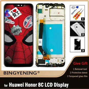Оригинален За Huawei Honor 8C LCD дисплей с touch screen Digitizer възли За 6,26 инча Honor Paly 8C BKK-AL10 BKK-L21 С Рамка
