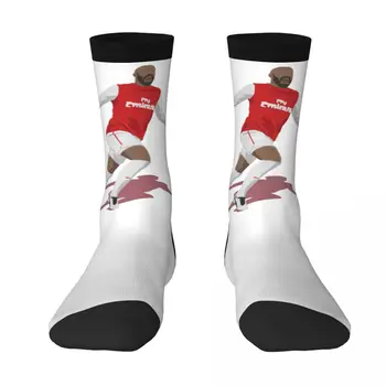 Отглеждане отбор по футбол на Франция 2 Тиери И Хенри е най-Добрата покупка Хумористичен графичен комплект Cool Field Ластични чорапи