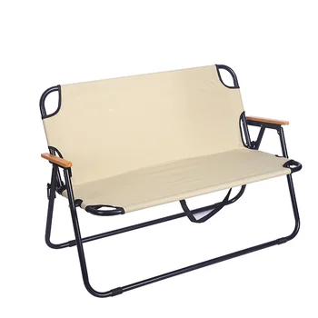 Открит Стол за къмпинг на 2 лица, сгъваем Стол за сядане с облегалка за двама, преносим Ultralight Стол за семеен пикник, плаж сън