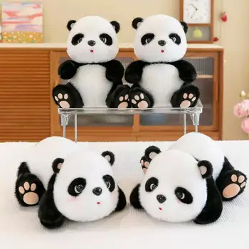 Панда Плюшен китайска панда играчка плюшен 3d очите Мека кукла-домашен любимец за украса на дивана, сувенири в зоопарка
