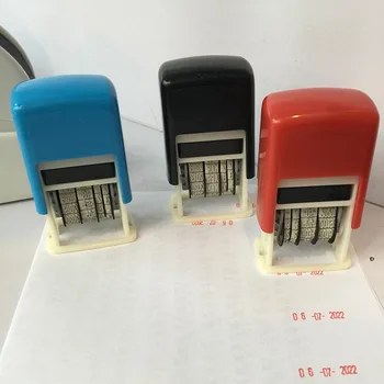 Печати с дата сметки, направени със собствените си ръце, набор от кал за релеф мини-самозалепващи печати за офис консумативи Escolar за релеф