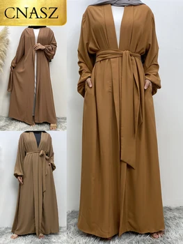 Популярно мюсюлманската вечерна рокля, ислямска облекла за жени, халат за баня от Мароко, Турция, черна Абайя, кафтан от Дубай, на пакистанското кимоно