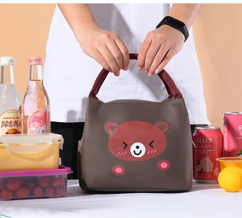 Преносим чанта за обяд изолиран обяд-бокс чанта-тоут хладилна чанта-тоут контейнер за обяд и вечеря чанта за съхранение на училищната храна дамски