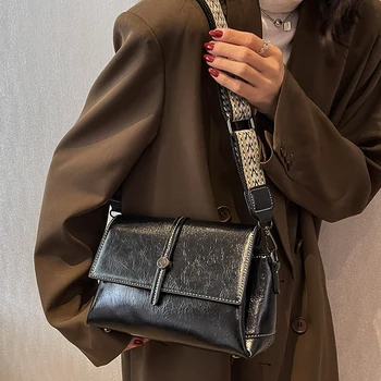 Реколта женски малки чанти-незабавни посланици от изкуствена кожа, висококачествени дамски чанти през рамо за жени, ежедневни дамски новите чанти