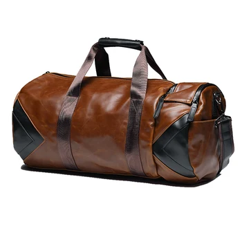 Ретро мъжка чанта, дамски чанти, изкуствена кожа, спортни екип чанта за кратки пътувания, ежедневни мъжки пътни чанти, водоустойчиви торбички-кофи