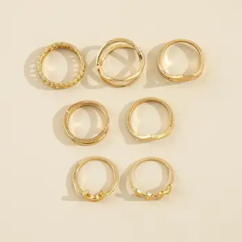 Ретро обикновен творчески комплект пръстени на палеца за срещи, женски пръстен, ретро обикновен творчески комплект пръстени на палеца за срещи