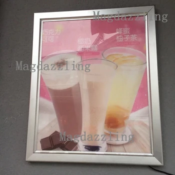 светлинна клетка на дъската меню със сребърен алуминиев профил 600 мм х 700 мм led за показване на плакат менюто на ресторанта за бързо хранене