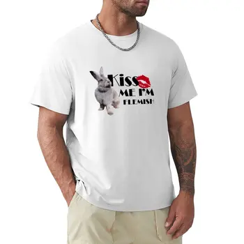 Тениска Kiss Me I ' m Flemish с графични надписи, тениски по поръчка, тениски за мъже с графични надписи