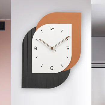 Тиха Стилна рисувани стенни Кухненски 3D часовници с голям необичайно механизъм, Часовници с цифрови стрелки Arte De Pared Home Design YX50WC